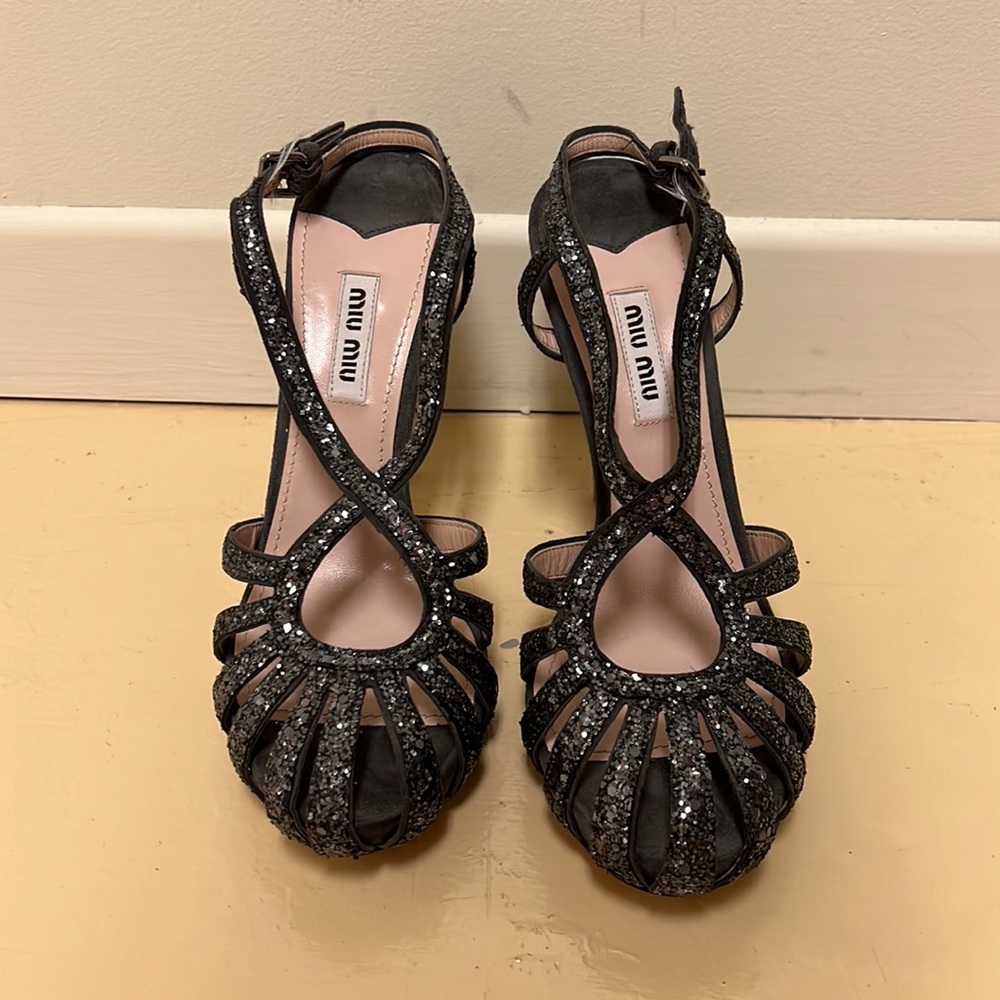 Miu miu sparkly sandals